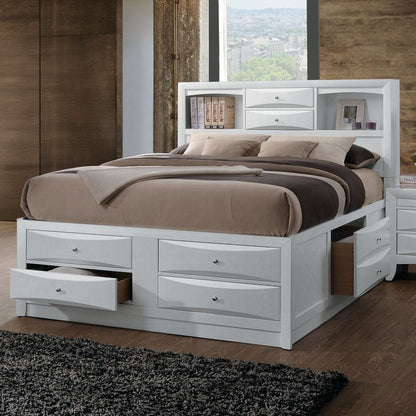 Neend Multi Drawer Storage Platfom Bed - White