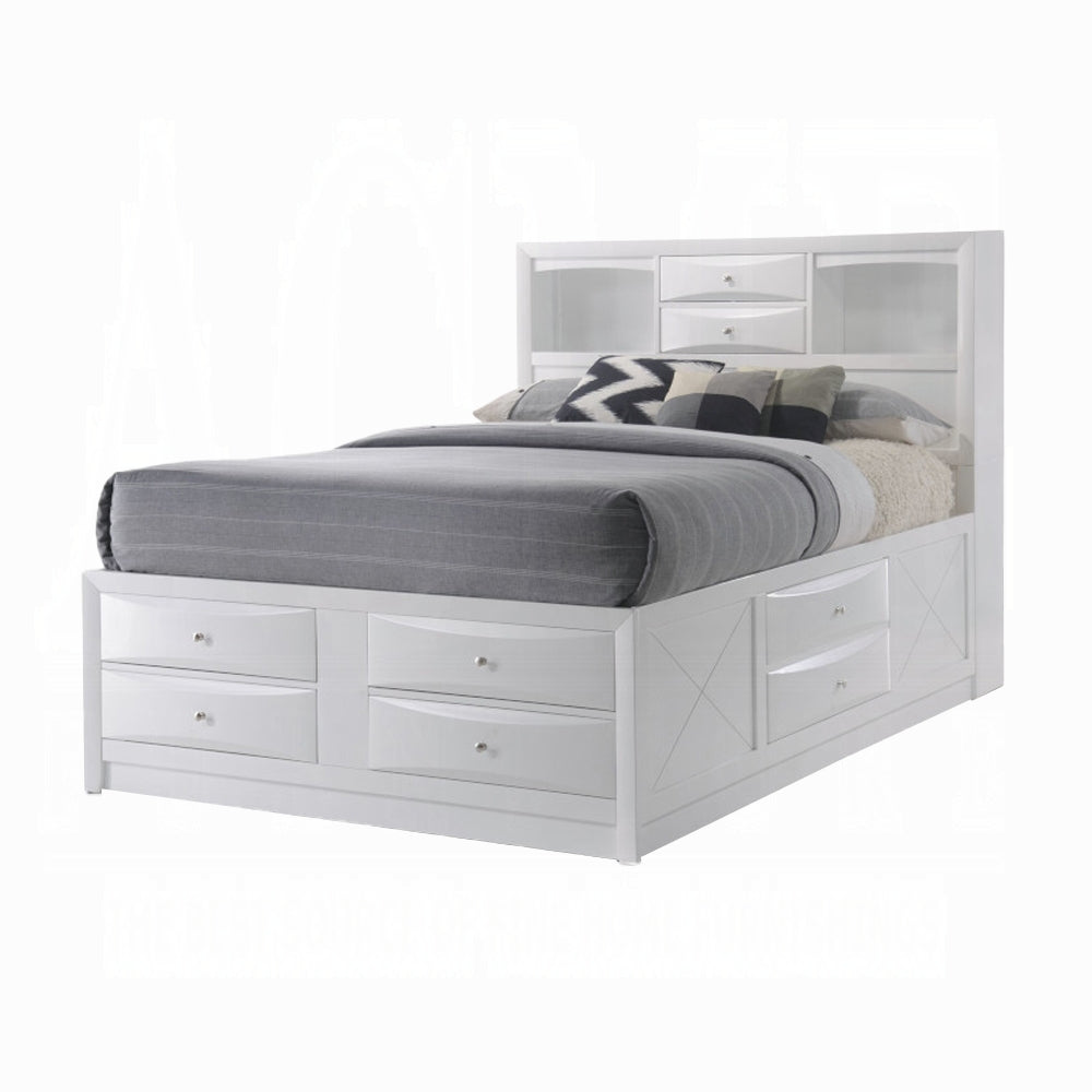 Neend Multi Drawer Storage Platfom Bed - White