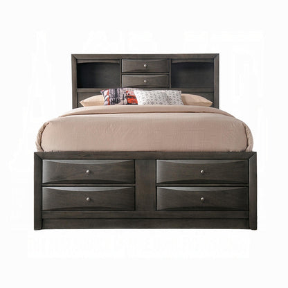 Neend Multi Drawer Storage Platform Bed - Grey Oak