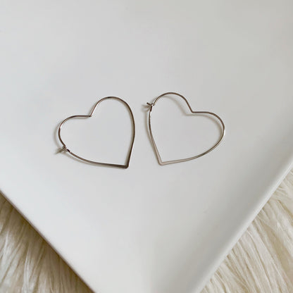 Heart Hoops Gold and Silver