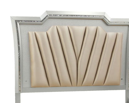 Muskan Platform Storage Bed w/Led Lighting - Champagne