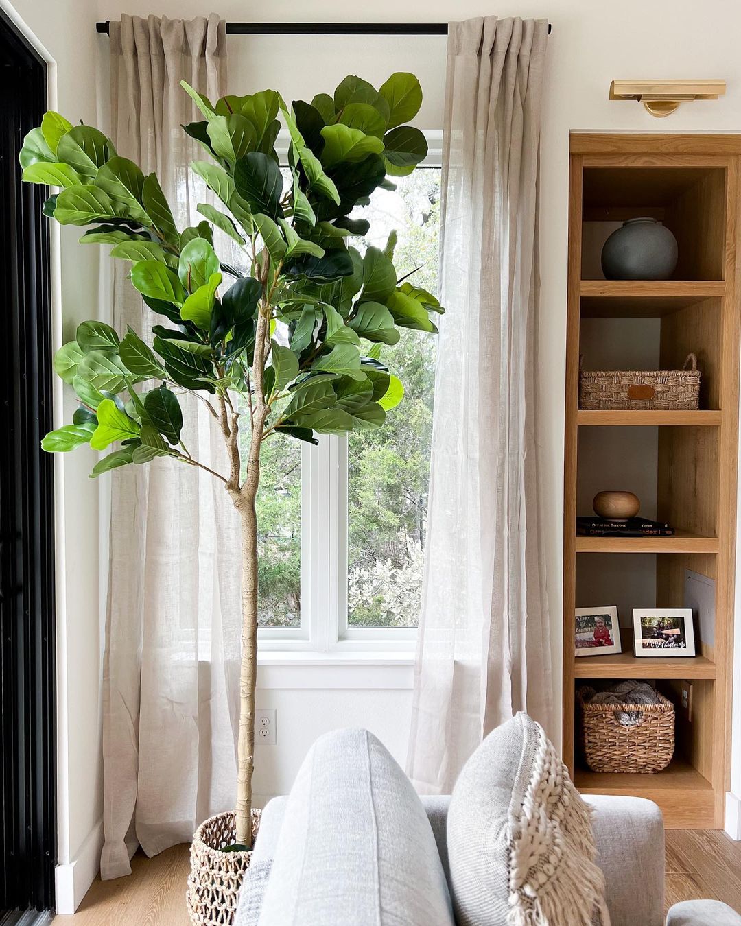 Mila Artificial Fiddle Leaf Potted Plant (Multiple Sizes)