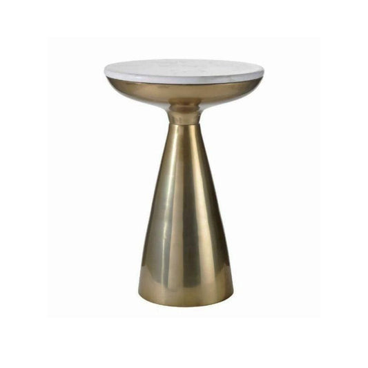 Byla Brass & Marble Side Table