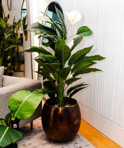 Gaby - Copper Brass Mid-Century Planter (Multiple Sizes)