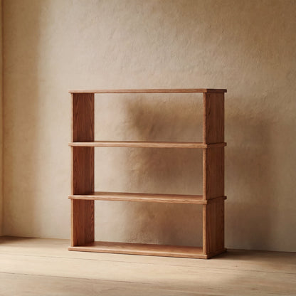 3 shelf bookcase in red oak