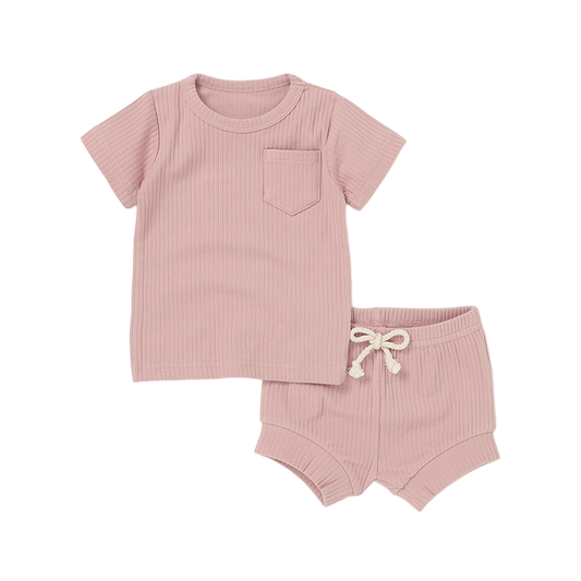 2 Piece Pocket Ribbed Set