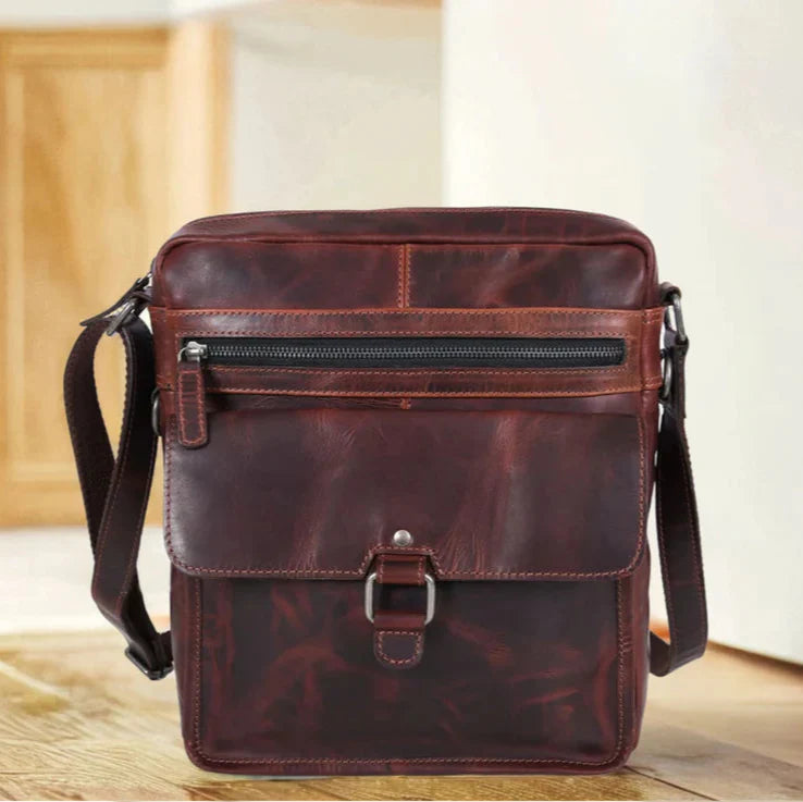 Manhattan Leather Satchel | Buffalo Leather Crossbody Bag for Men & Women