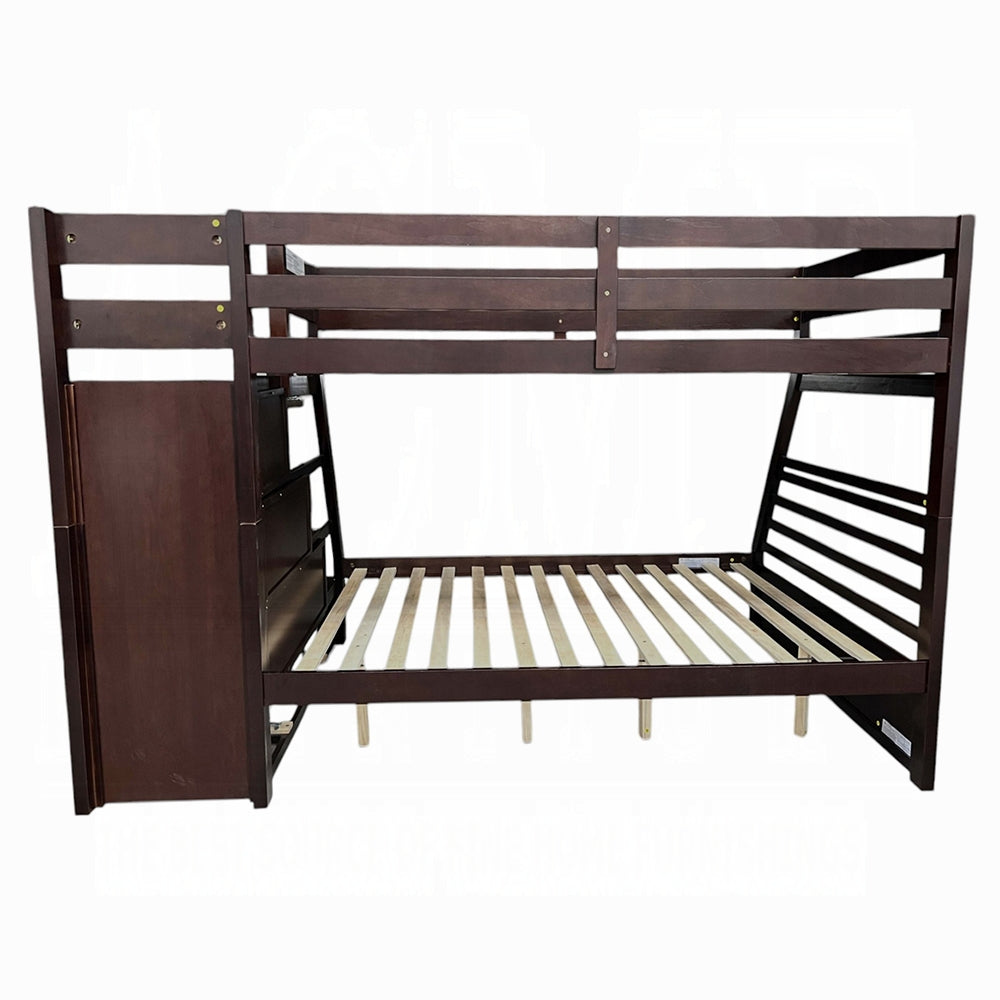 Mojo Twin/Full Bunk Loft Bed W/Trundle & Storage - Expresso