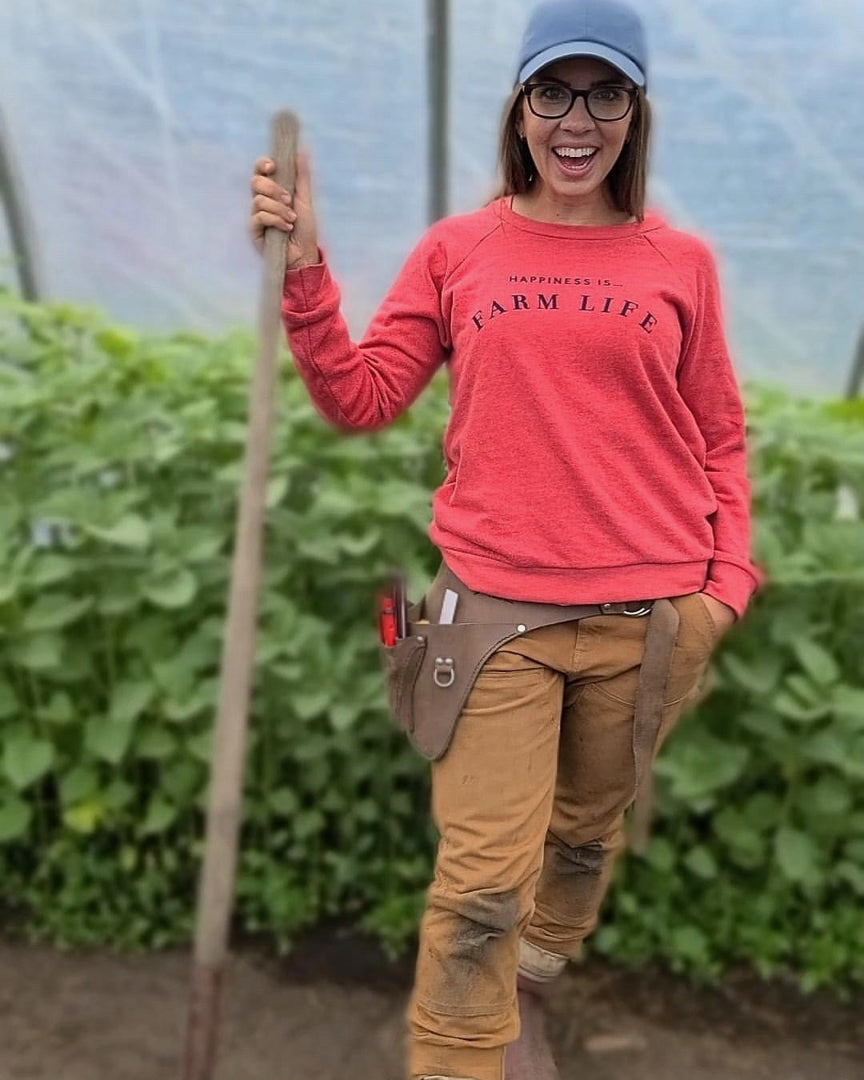 Women's Farm Crew Sweatshirt, Chili