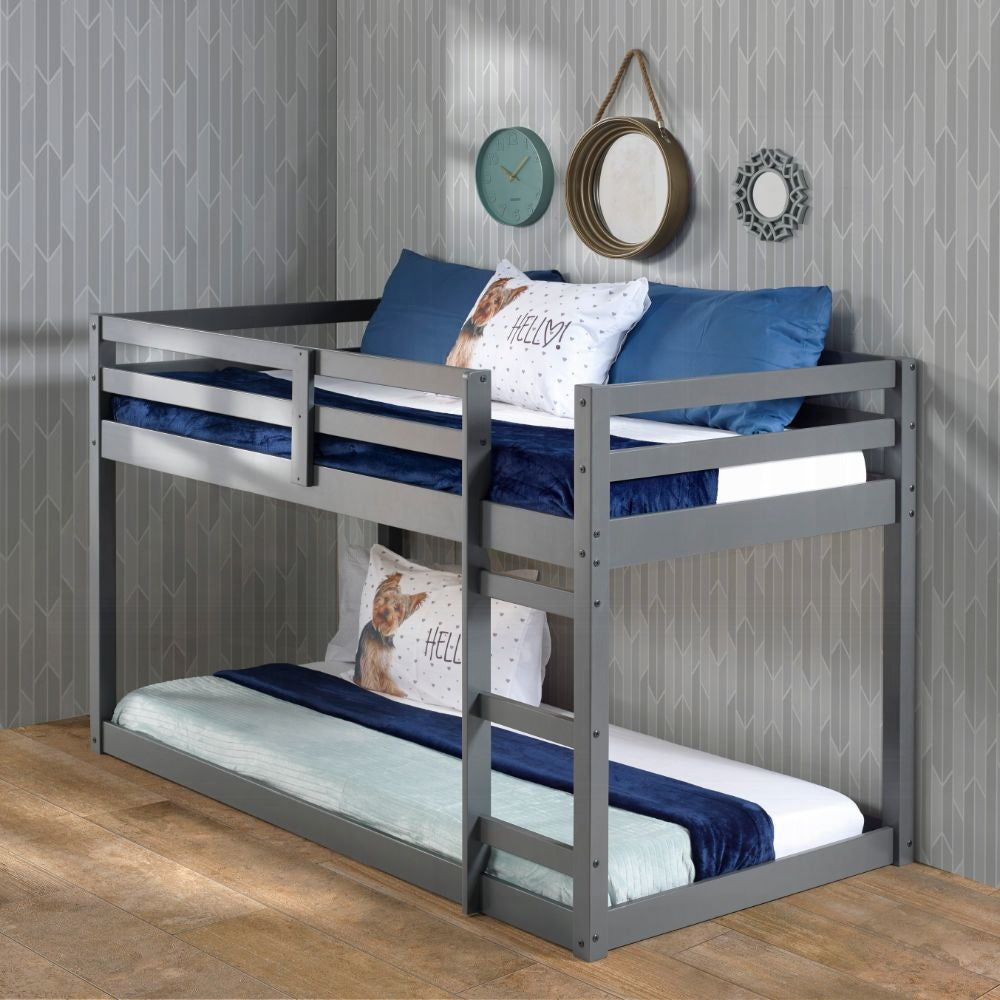Barney Twin Bunk Loft Bed - Grey