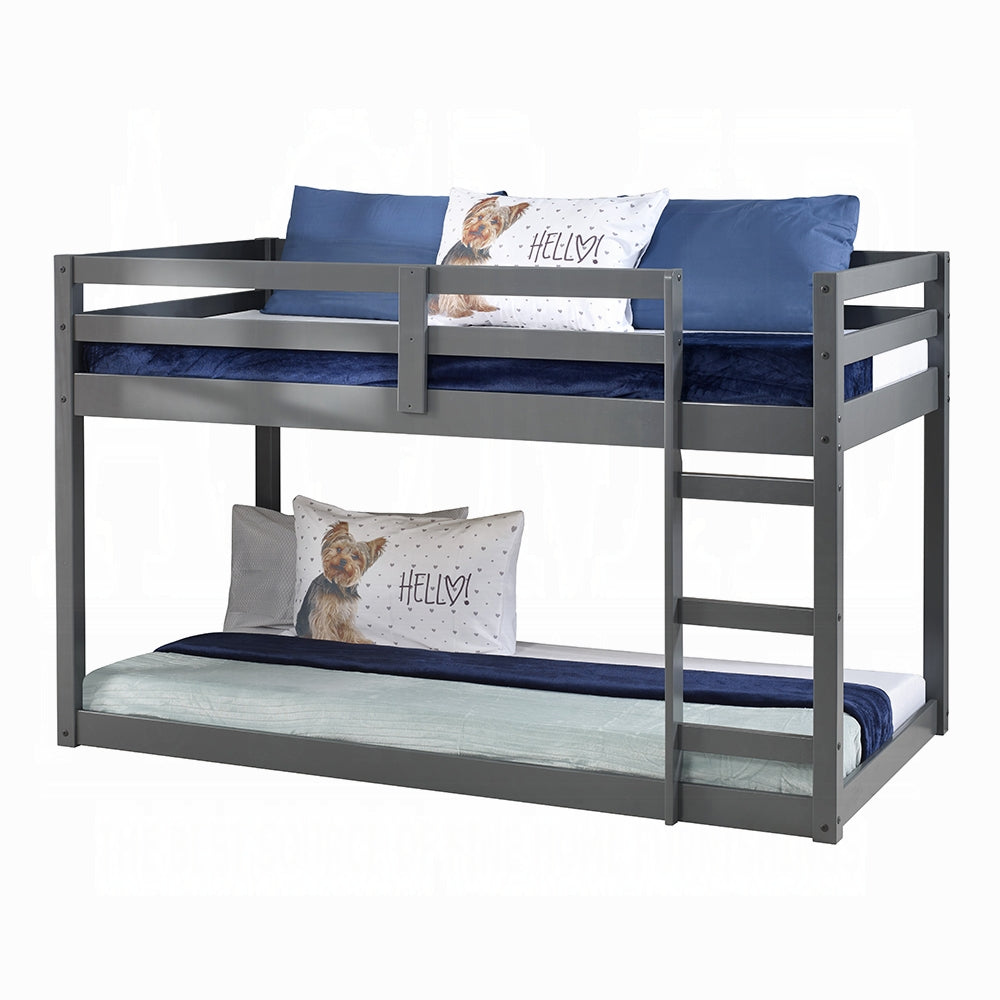 Barney Twin Bunk Loft Bed - Grey