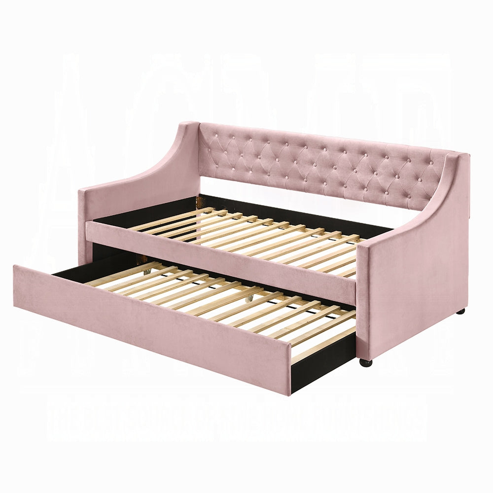 Hague Tufted Daybed w/Trundle - Pink
