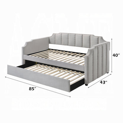 Breda Arched Daybed w/Trundle - Dove Grey