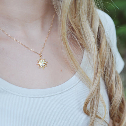 Opal Sun Necklace