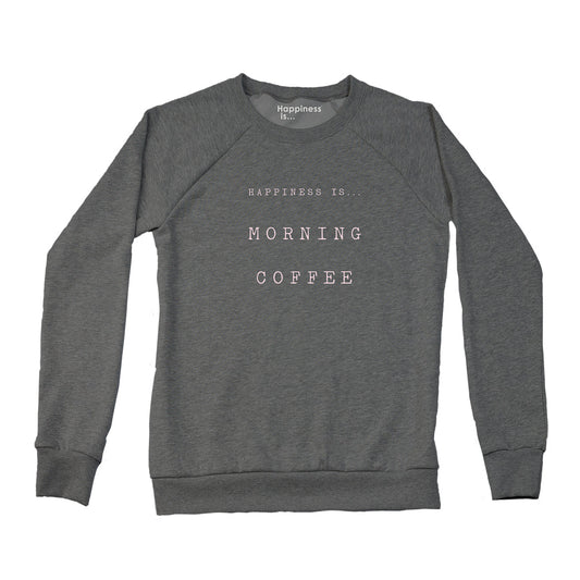 Women's Coffee Crew Sweatshirt, Charcoal