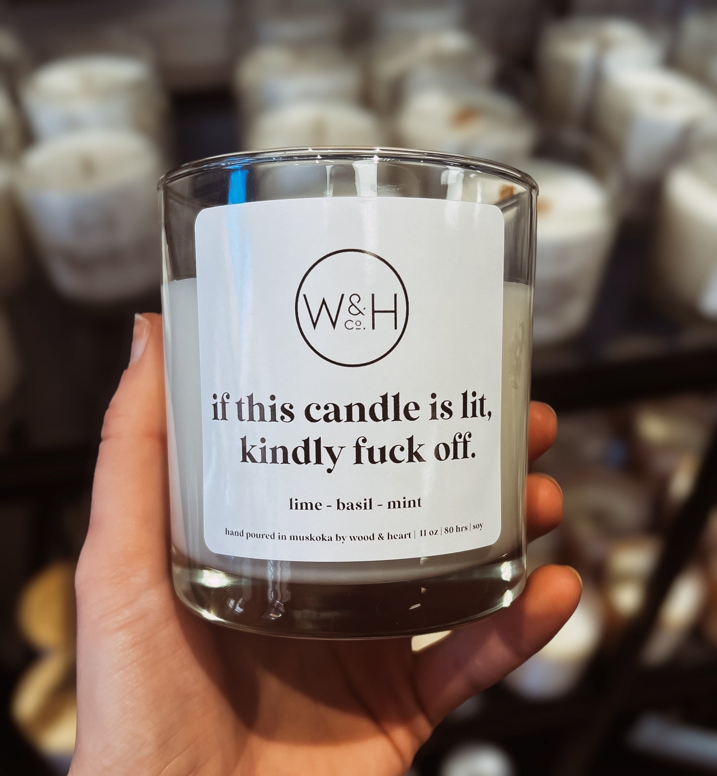 Sweary Candle "Kindly F* Off"