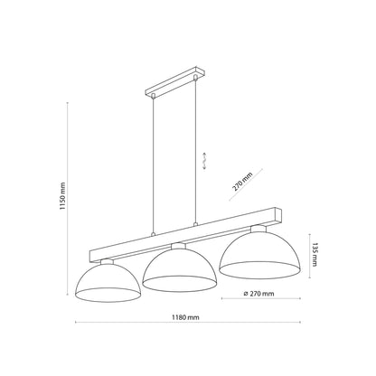 OSLO Black Scandinavian Pendant Light 3