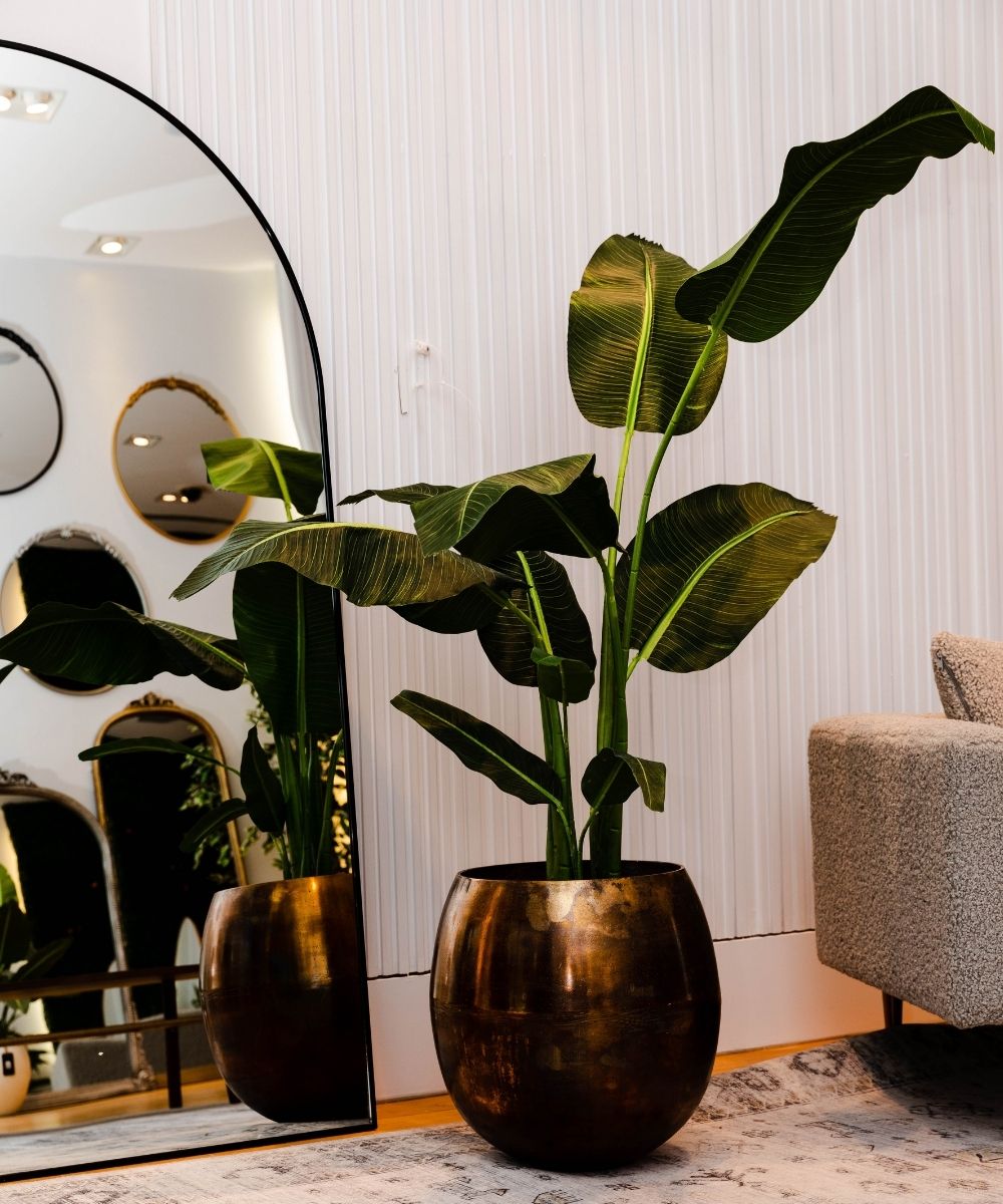 Gaby - Copper Brass Mid-Century Planter (Multiple Sizes)