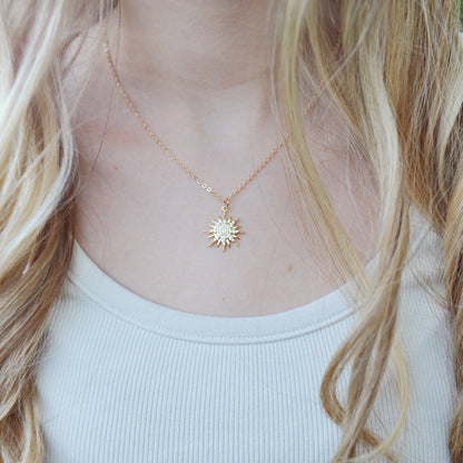 Opal Sun Necklace