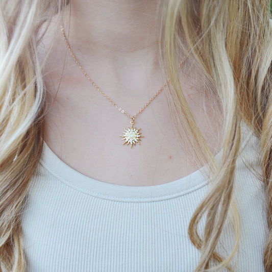 Opal Sun Necklace