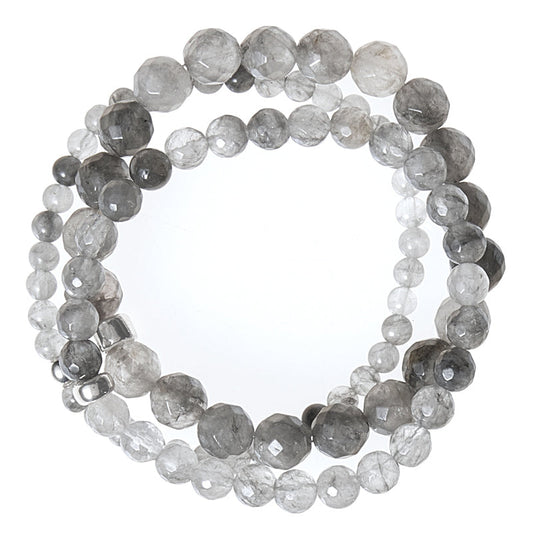 50 Shades of Grey Bracelet Stack