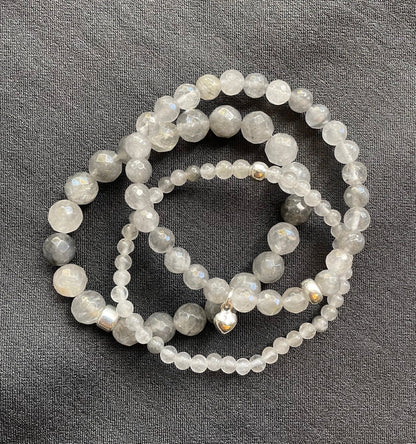 50 Shades of Grey Bracelet Stack