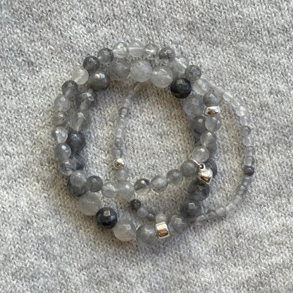 50 Shades of Grey Bracelet Stack