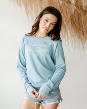 Load image into Gallery viewer, Women&#39;s Beach Crew Sweatshirt, Teal
