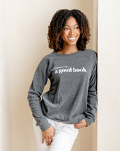 Load image into Gallery viewer, Women&#39;s Good Book Crew Sweatshirt, Charcoal
