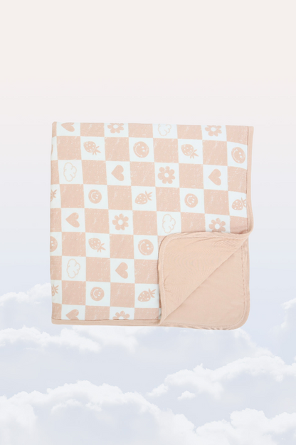 Dream Blanket in Sand Checkerboard