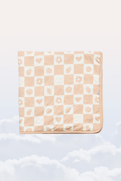 Dream Blanket in Sand Checkerboard