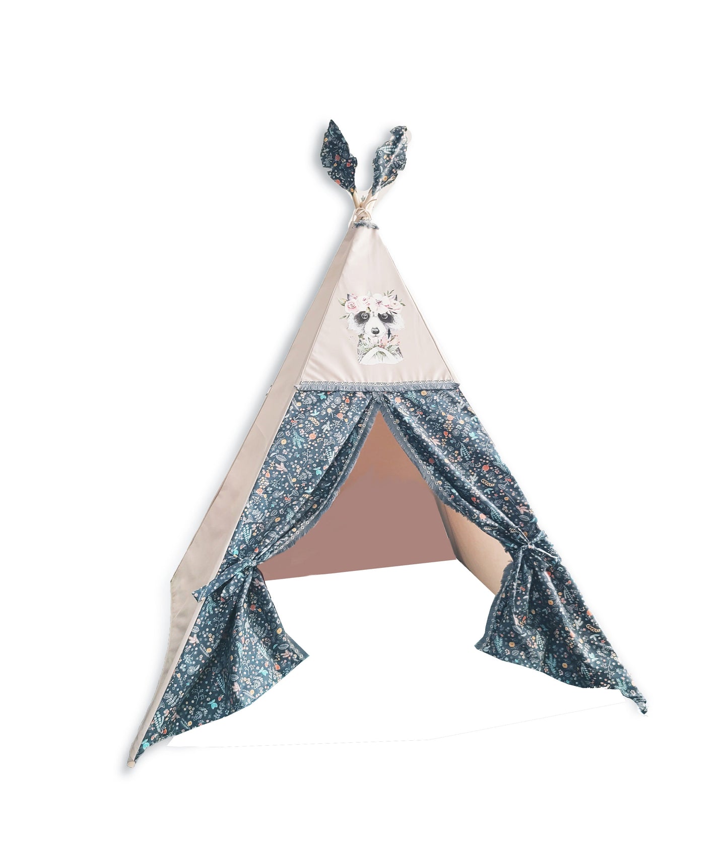 Racoon with flowers Teepee Tent