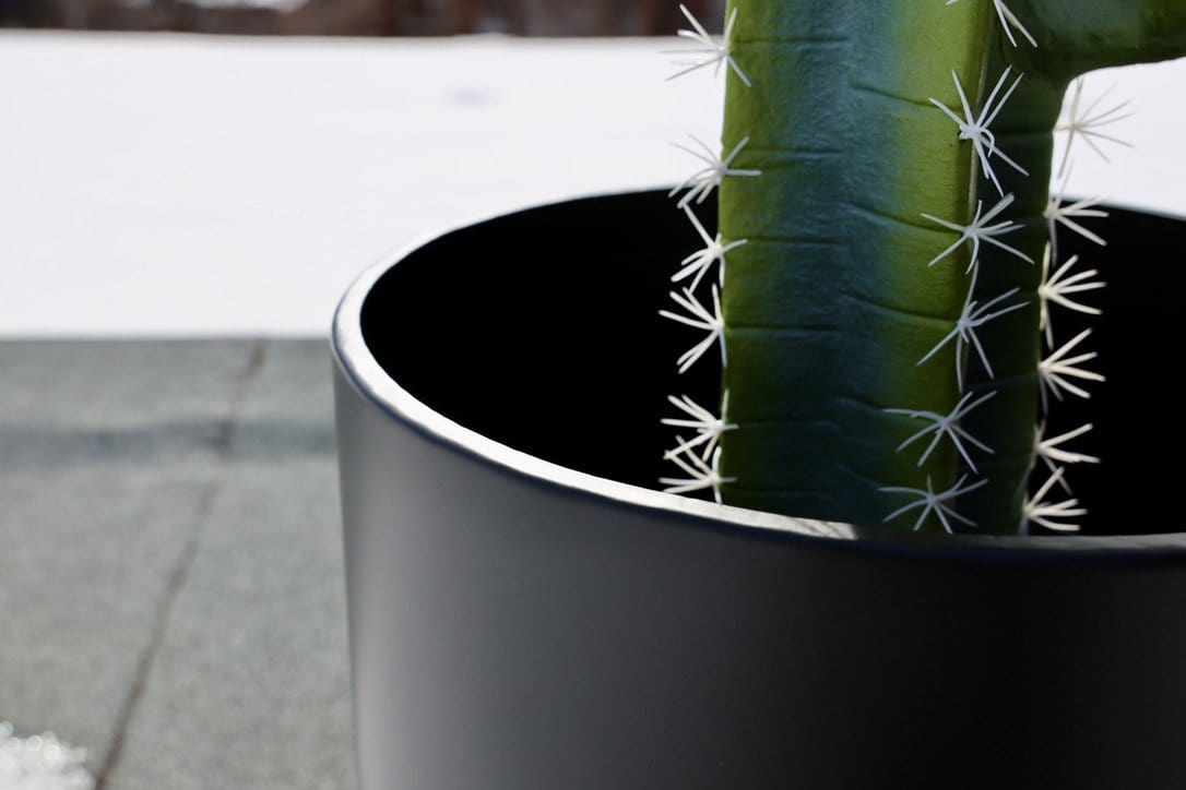 Ceza - Brass Modern Plant Stand With Black Planter