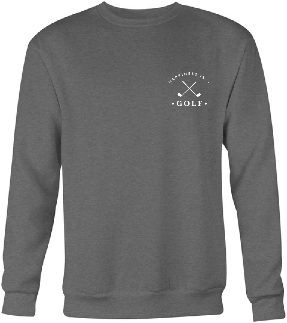 Men's Golf Crew Sweatshirt, Charcoal