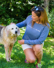 Load image into Gallery viewer, Women&#39;s My Dog Crew Sweatshirt, Heather Navy
