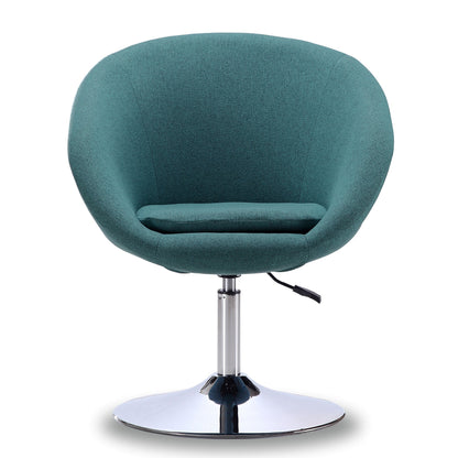 Chandra Swivel Adjustable Faux Leather Accent/Office Chair - Teal Blue
