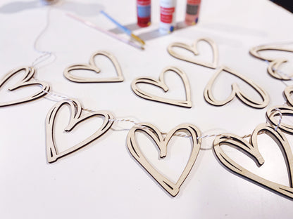 Valentine Day Wood Garland