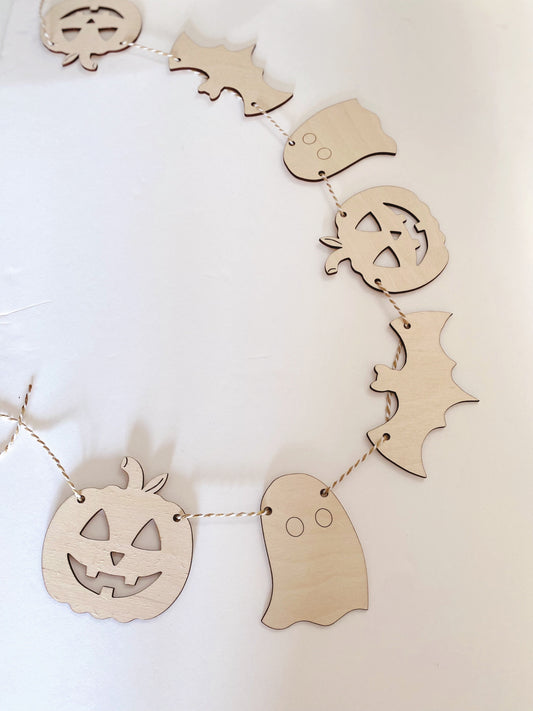 Halloween Wood Garland