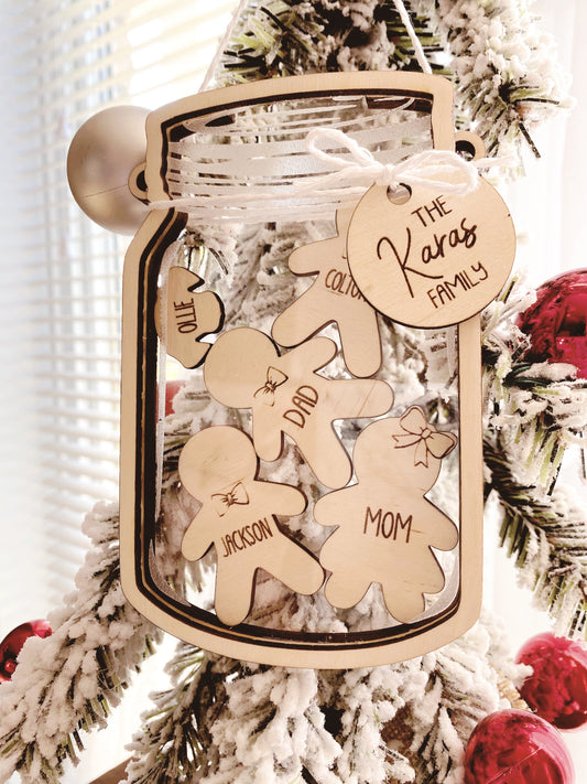 Mason Jar Family Ornament