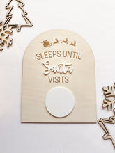 Load image into Gallery viewer, Sleeps Until Christmas Dry Erase Sign
