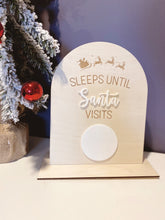 Load image into Gallery viewer, Sleeps Until Christmas Dry Erase Sign
