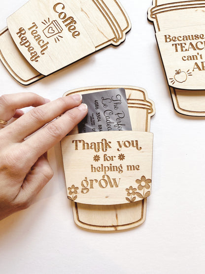 Teacher Gift Card Holder