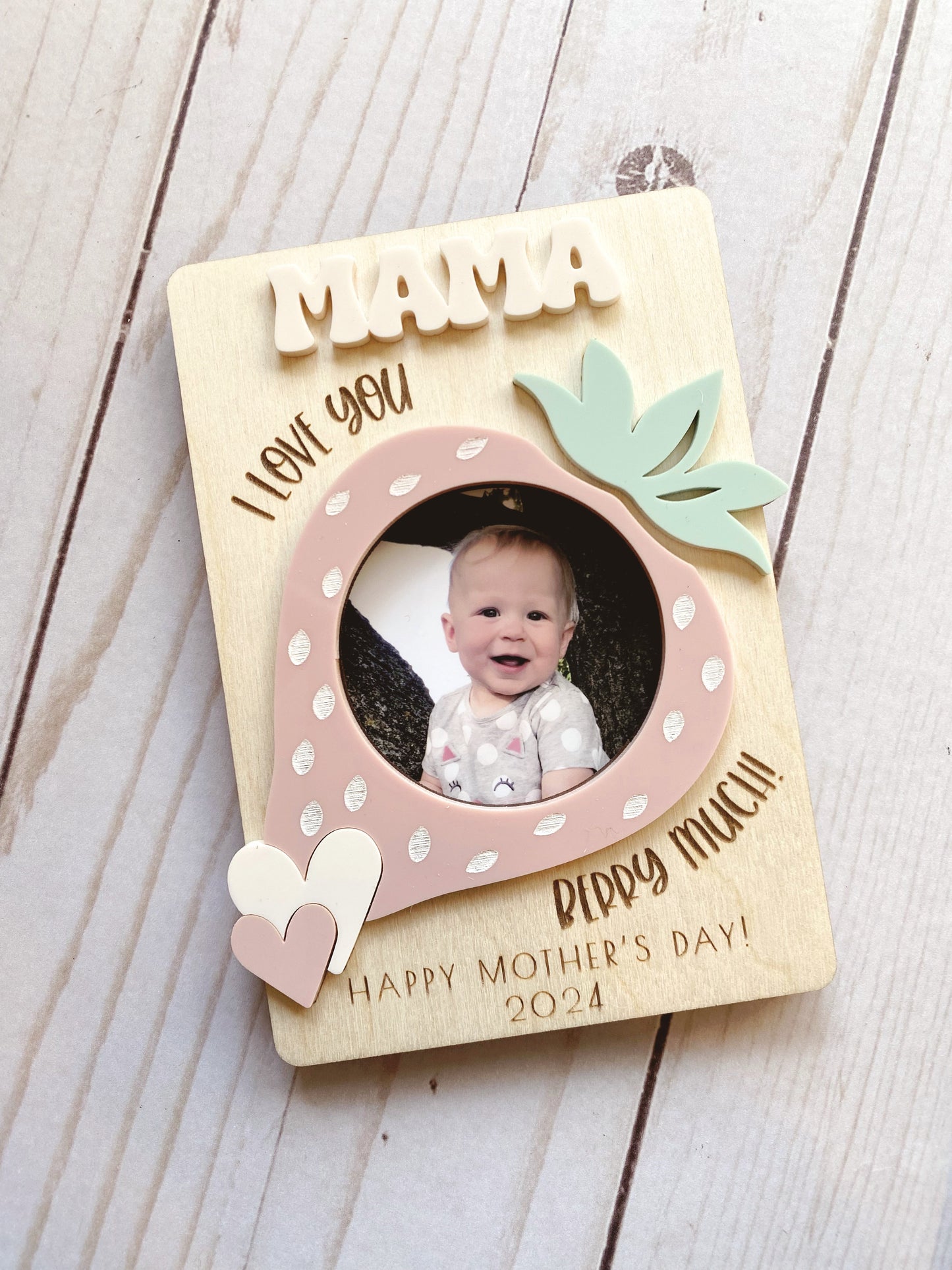 Strawberry Magnet Photo Frame | Mother's Day Gift