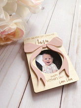 Load image into Gallery viewer, Coquette Bow Magnet Photo Frame | Mother&#39;s Day Gift
