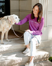 Load image into Gallery viewer, Women&#39;s My Dog Crew Sweatshirt, Plum
