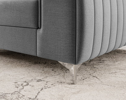 Laurence Modern Accent Chair - Light Grey