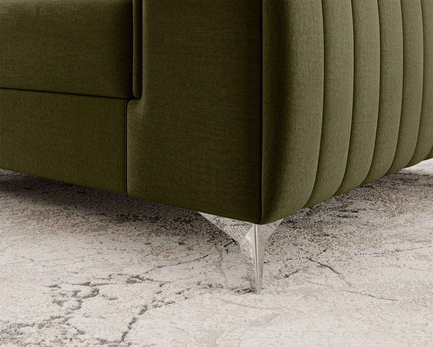 Laurence Modern Accent Chair - Olive Green