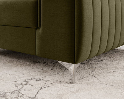 Laurence Modern Accent Chair - Olive Green