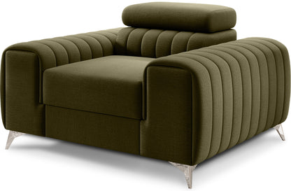 Laurence Modern Accent Chair - Olive Green