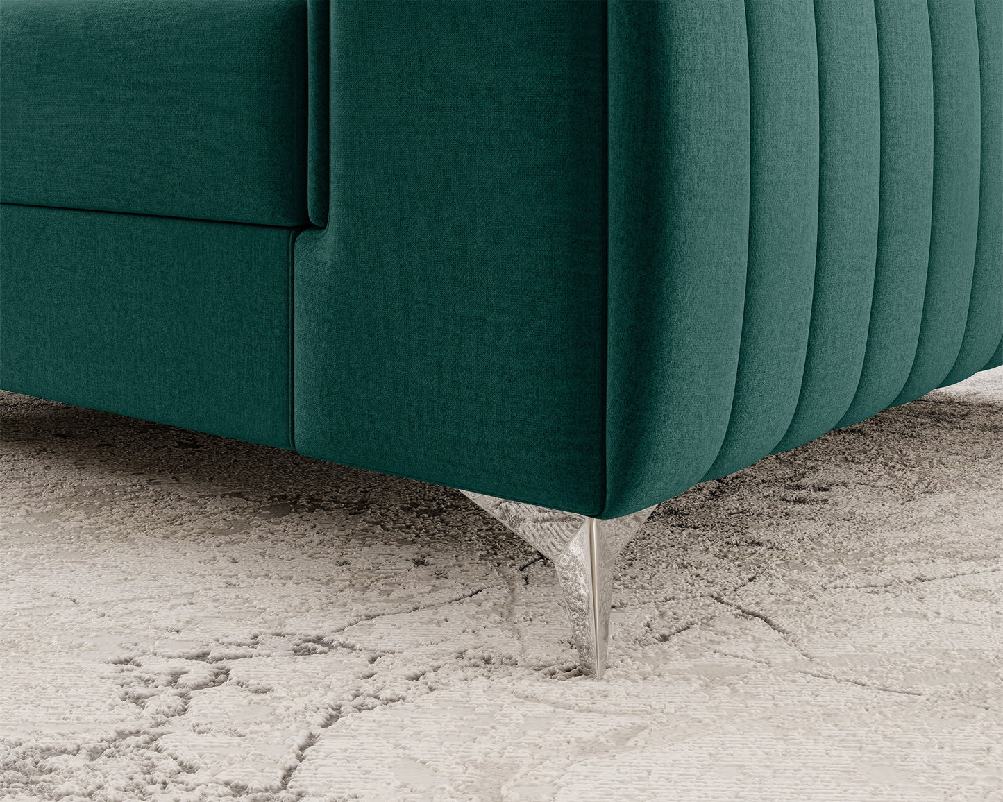 Laurence Modern Accent Chair - Teal Green